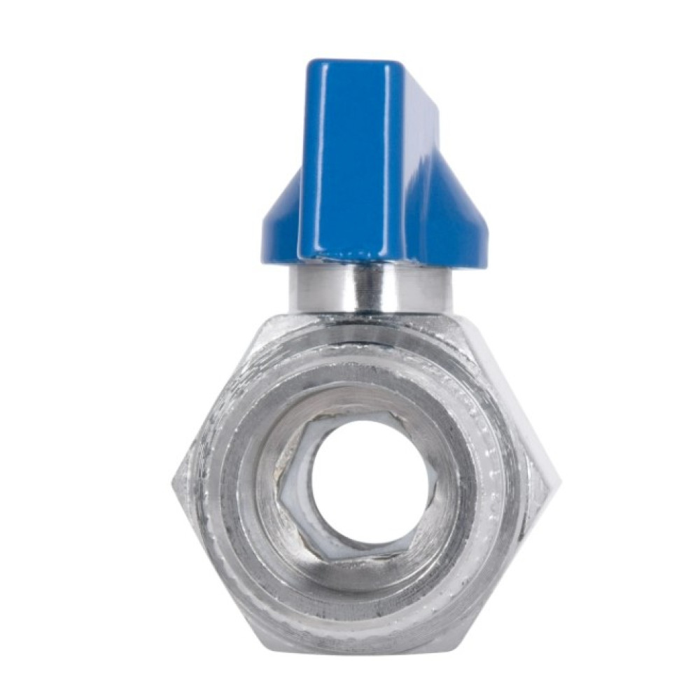 Кран кульовий міні Thermo Alliance Standart 1/2" ЗЗ прямий, хром, півметелик SD189W15