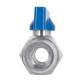 Кран кульовий міні Thermo Alliance Standart 1/2" ЗЗ прямий, хром, півметелик SD189W15