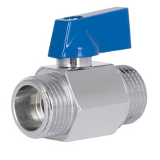 Кран шаровой мини Thermo Alliance Standart 1/2" НН прямой, хром, полубабочка SD189W15