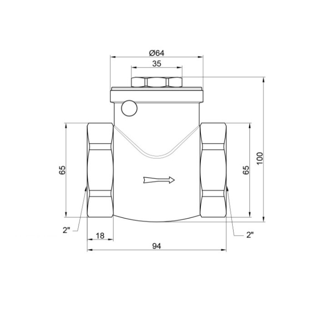 Обратный клапан лепестковый Thermo Alliance Standart 2" ВВ (низкого давления) SD242W50