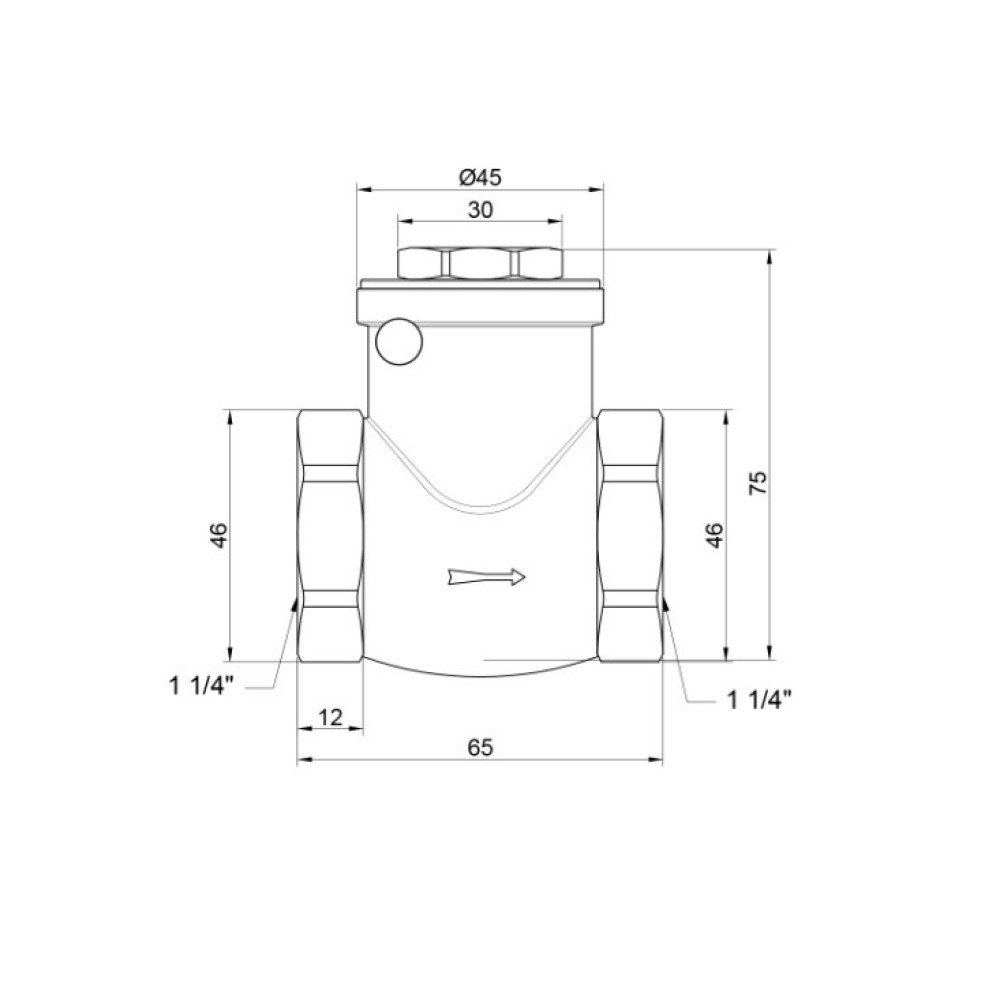Зворотний клапан пелюстковий Thermo Alliance Standart 1 1/4" ВВ (низького тиску) SD242W32