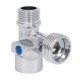 Кран шаровой приборный Thermo Alliance Forte 1/2"Зх3/4"Зх1/2 В трехходовой, PN40 SF186W152015
