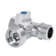 Кран шаровой приборный Thermo Alliance Forte 1/2"Зх3/4"Зх1/2 В трехходовой, PN40 SF186W152015