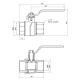 Кран шаровой Thermo Alliance Forte 1 1/4" ВВ прямой, PN40, рычаг SF600W32