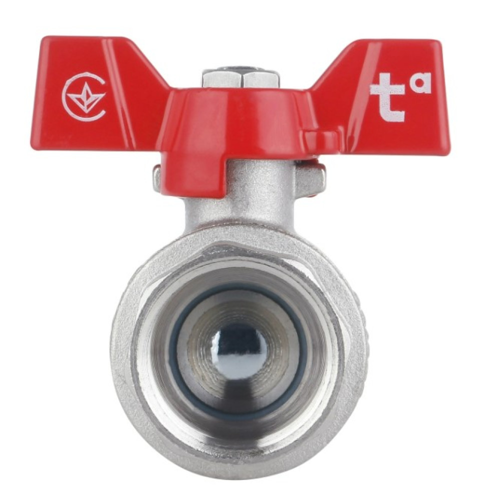 Кран кульовий Thermo Alliance Forte 1" ВВ прямий, PN40, метелик SF602W25