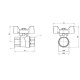 Кран кульовий Thermo Alliance Forte 1" ВВ прямий, PN40, метелик SF602W25