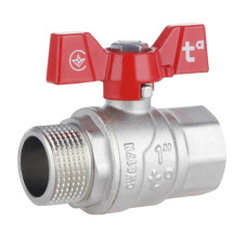 Кран шаровой Thermo Alliance Forte 1" ВЗ прямой, PN40, бабочка SF607W25