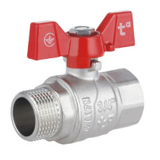Кран шаровой Thermo Alliance Forte 3/4" ВН прямой, PN40, бабочка SF607W20