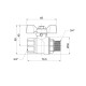 Кран кульовий Thermo Alliance Forte 3/4" ВЗ прямий, PN40, метелик SF607W20