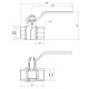 Кран кульовий Thermo Alliance Forte 3/4" ВВ прямий, PN40, важіль SF600W20