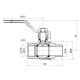 Кран кульовий Thermo Alliance Forte 3/4" ВЗ прямий, PN40, важіль SF605W20