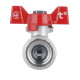 Кран кульовий Thermo Alliance Forte 1/2" ВВ прямий, PN40, метелик SF602W15