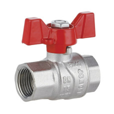 Кран шаровой Thermo Alliance Forte 1/2" ВВ прямой, PN40, бабочка SF602W15