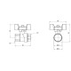 Кран кульовий Thermo Alliance Forte 1/2" ВВ прямий, PN40, метелик SF602W15
