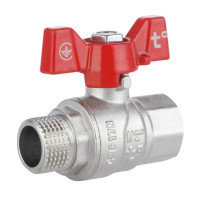 Кран кульовий Thermo Alliance Forte 1/2" ВЗ прямий, PN40, метелик SF607W15