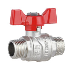 Кран шаровой Thermo Alliance Forte 1/2" НН прямой, PN40, бабочка SF606W15