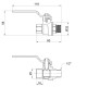 Кран кульовий Thermo Alliance Forte 1/2" ВЗ прямий, PN40, важіль SF605W15