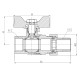Кран шаровой "Американка" Thermo Alliance Forte 1/2" ВН прямая, бабочка SF220W15