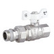 Кран шаровой "Американка" Thermo Alliance Forte 1/2" ВН прямой, антипротекание, бабочка SF222W15