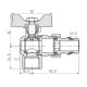 Кран шаровой "Американка" Thermo Alliance Forte 1/2" ВН угловой, антипротекание, бабочка SF223W15
