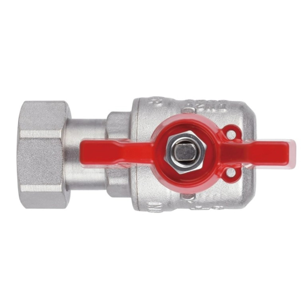 Кран кульовий Thermo Alliance Forte 1/2" ВЗ кутовий, PN40, з накидною гайкою, метелик SF224W15