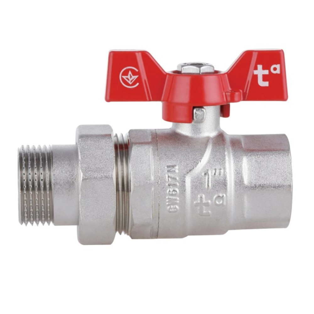 Кран шаровой "Американка" Thermo Alliance Forte 1" ВН прямая, бабочка SF220W25