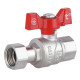 Кран шаровой Thermo Alliance Forte 1/2" ВВ прямой, PN40, с накидной гайкой, бабочка SF260W15