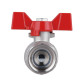 Кран шаровой Thermo Alliance Forte 3/4" ВВ прямой, PN40, с накидной гайкой, бабочка SF260W20