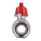 Кран шаровой Thermo Alliance Forte 3/4" ВВ прямой, PN40, с накидной гайкой, бабочка SF260W20