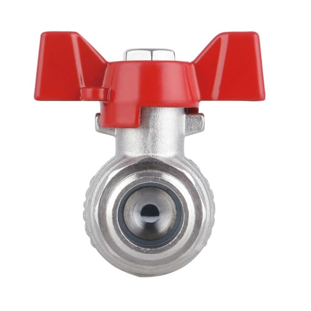 Кран кульовий Thermo Alliance Forte 1/2" ВЗ прямий, PN40, з накидною гайкою, метелик SF261W15