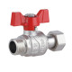 Кран кульовий Thermo Alliance Forte 1/2" ВЗ прямий, PN40, з накидною гайкою, метелик SF261W15