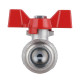Кран кульовий Thermo Alliance Forte 3/4" ВЗ прямий, PN40, з накидною гайкою, метелик SF261W20