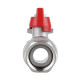 Кран кульовий Thermo Alliance Forte 3/4" ВЗ прямий, PN40, з накидною гайкою, метелик SF261W20