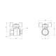 Кран кульовий Thermo Alliance Standart 3/4" ВВ прямий, PN40, метелик SD602NW20PN40