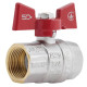 Кран кульовий Thermo Alliance Standart 3/4" ВВ прямий, PN40, метелик SD602NW20PN40