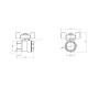 Кран кульовий Thermo Alliance Standart 1" ВВ прямий, PN40, метелик SD602NW25PN40