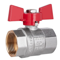 Кран шаровой Thermo Alliance Standart 1" ВВ прямой, PN40, бабочка SD602NW25PN40