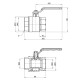 Кран кульовий Thermo Alliance Standart 2" ВВ прямий, нікель, PN40, важіль SD600NW50PN40
