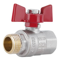 Кран кульовий Thermo Alliance Standart 1/2" ВЗ прямий, PN40, метелик SD607NW15PN40