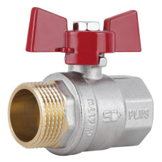 Кран шаровой Thermo Alliance Standart 1" ВН прямой, PN40, бабочка SD607NW25PN40