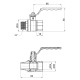 Кран кульовий Thermo Alliance Standart 3/4" ВЗ прямий, PN40, важіль SD605NW20PN40