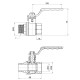 Кран кульовий Thermo Alliance Standart 1" ВЗ прямий, PN40, важіль SD605NW25PN40
