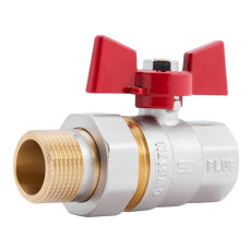 Кран шаровой "Американка" Thermo Alliance Standart 3/4" ВН прямой, латунь, PN40, бабочка SD220NW20PN40