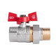 Кран шаровой "Американка" Thermo Alliance Standart 1" ВН прямой, латунь, PN40, бабочка SD220NW25PN40