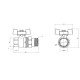 Кран шаровой "Американка" Thermo Alliance Standart 1" ВН прямой, латунь, PN40, бабочка SD220NW25PN40