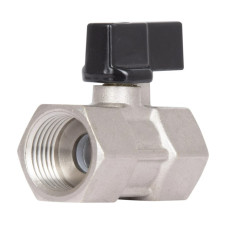 Кран шаровой мини Thermo Alliance Forte 1/2" ВВ прямой, полубабочка SF265W15