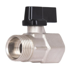 Кран шаровой мини Thermo Alliance Forte 1/2" ВН прямой, полубабочка SF266W15
