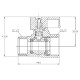 Кран кульовий міні Thermo Alliance Forte 1/2" ВЗ прямий, півметелик SF266W15