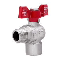 Кран шаровый Thermo Alliance Forte 1/2" ВН угловой, PN40, бабочка SF267W15