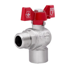 Кран шаровый Thermo Alliance Forte 1/2" ВН угловой, PN40, бабочка SF267W15